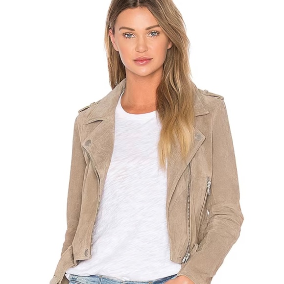 BlankNYC Suede Moto Jacket, Sand Stoner, Small - Picture 7 of 8